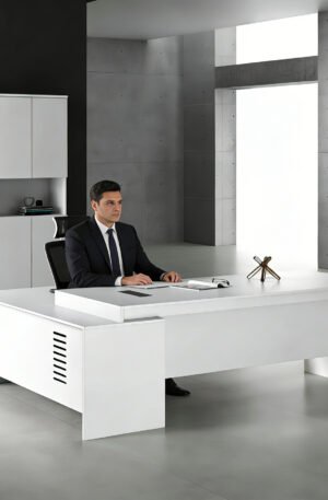 White Office Desk